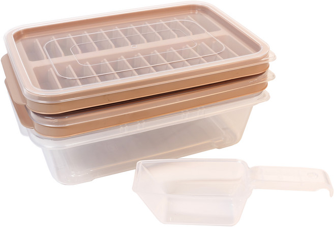 나누담 아이스트레이 스틱 24칸 2p + 얼음통 + 스쿱 세트, 핑크(트레이, 스쿱), 단일색상(얼음통), 1개