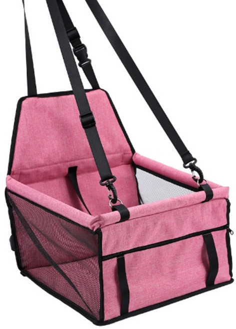 반려동물 자동차 시트 탈착가능 보관 가방, 핑크, 1개