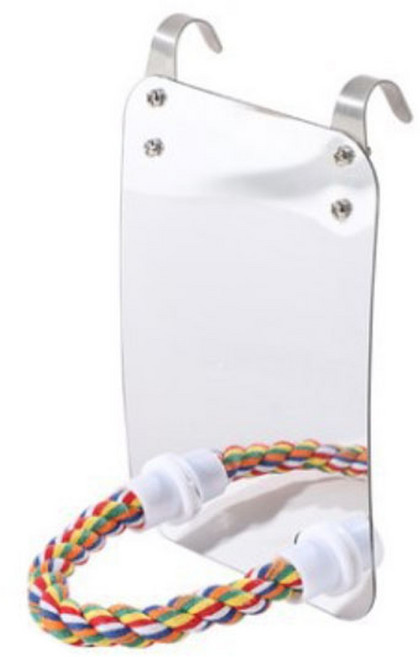 리프패럿 횃대가 있는 거울 03925, 1개