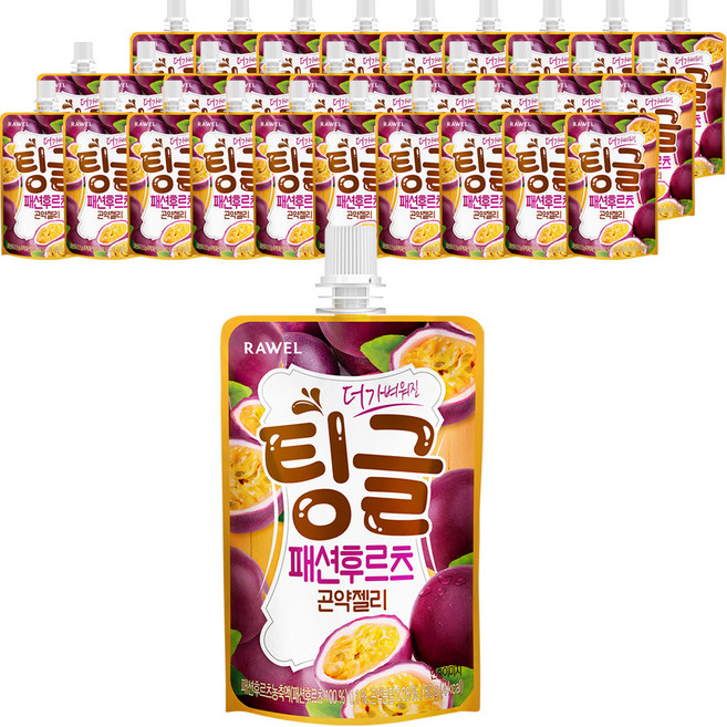 팅글 로엘 더 가벼워진 패션후르츠 곤약젤리, 30개, 80g