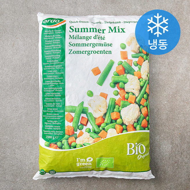 아르도 유기가공식품 인증 채소믹스 (냉동), 2.5kg, 1개