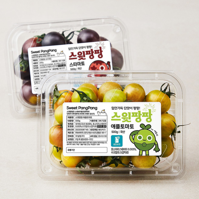 산지직송 스윗팡팡 스테비아 애플토마토 500g + 스타마토 500g, 1세트