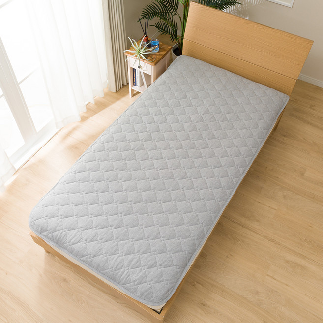 NITORI 宜得利家居 純棉水洗舒柔床墊, 灰色