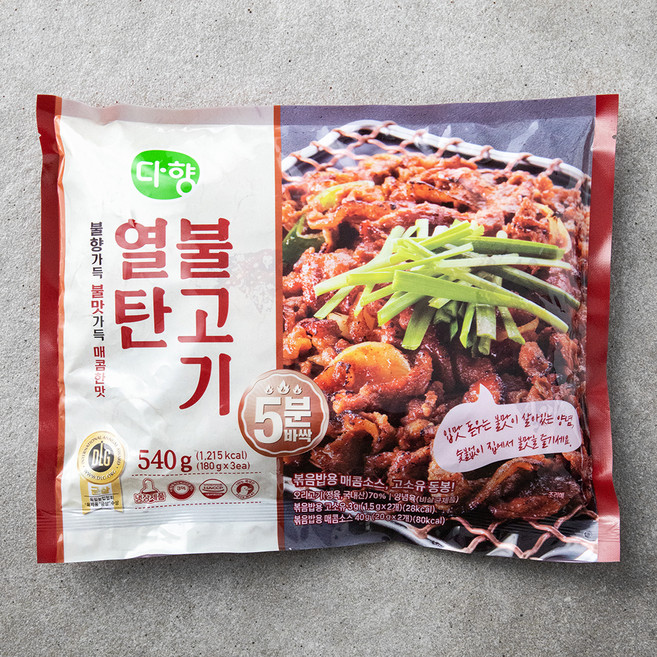 다향 불향가득 열탄 오리 불고기 매콤한맛, 540g, 1개