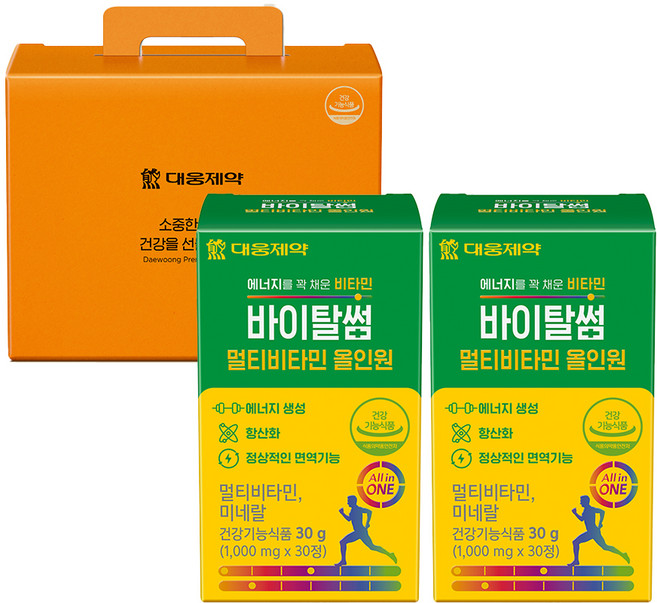 대웅제약 바이탈썸 멀티비타민 올인원 선물세트 60g, 60정, 1세트