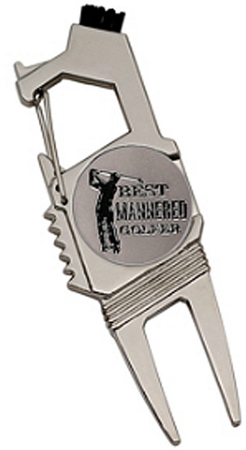 럭스골프 8가지 기능 디봇툴 디봇수리기 그린보수기 LXACC008, 실버, 1개