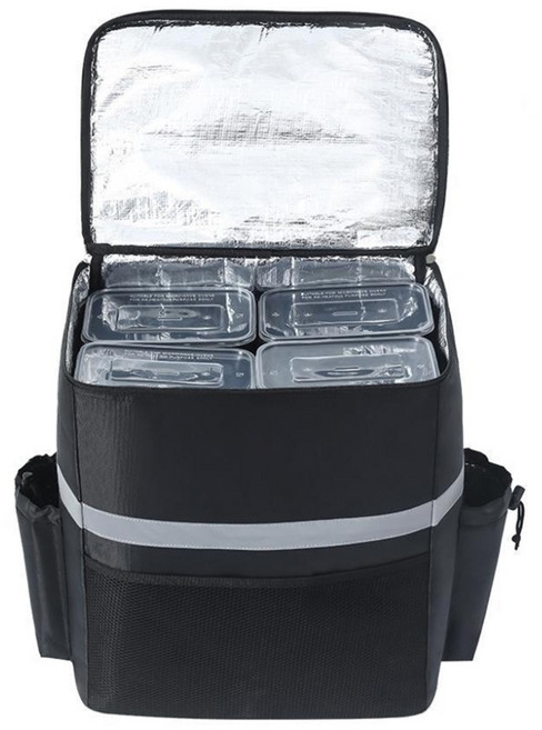 올어바웃하나 아하나 대용량 배달 팩백, 블랙, 1개