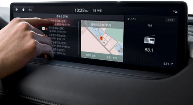 현대모비스 GV60 JW 스크린세이버 디스플레이 보호필름 내비 + 계기판 세트 99H71AZ006