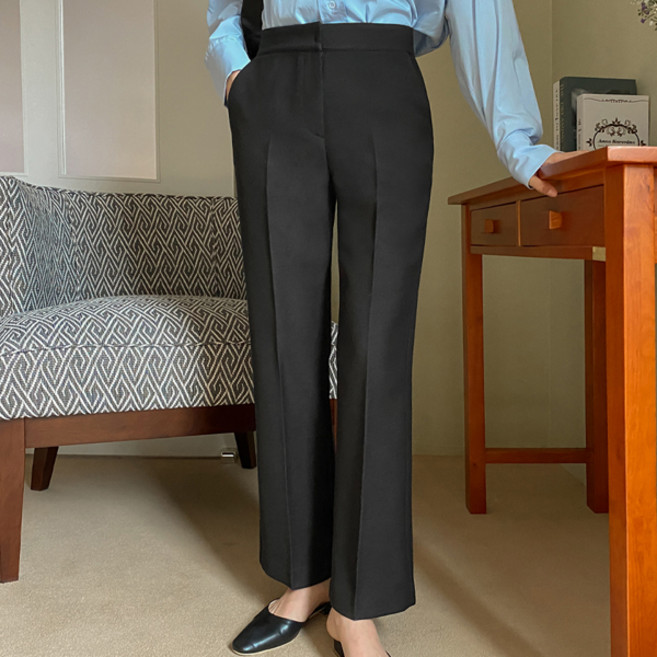 화이트폭스 여성용 세미 부츠컷 데일리 슬랙스