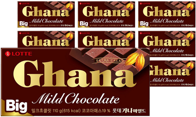 가나 빅 밀크 초콜릿, 110g, 8개