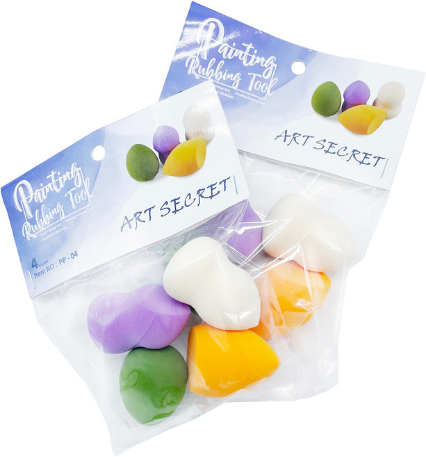 아트시크릿 스텐실 페인팅 스펀지 브러쉬 4종 세트 PP-04, 2세트