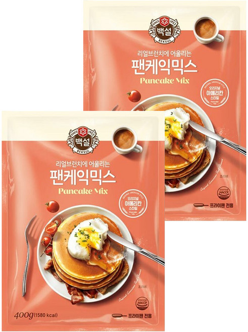 백설 팬케익믹스, 400g, 2개