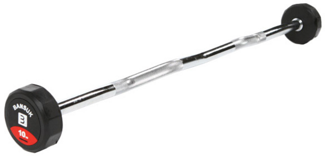 반석스포츠 고정바벨 컬바, 블랙 + 그레이, 10kg, 1개