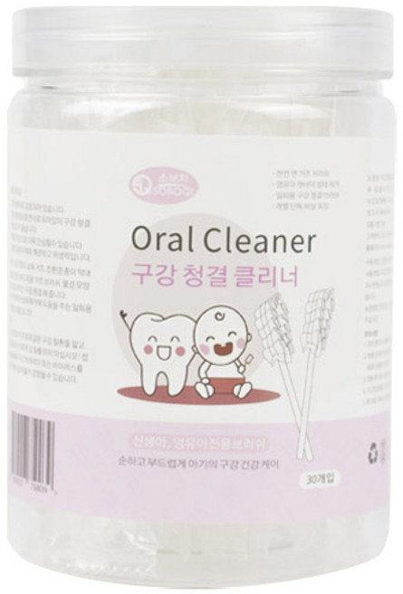 소보치 유아용 구강 청결 클리너 30p, 1개, 30개입