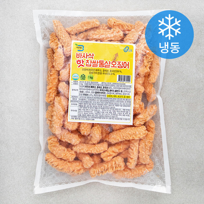 바른웰 바사삭 핫 찹쌀통살 오징어 (냉동), 1kg, 1개