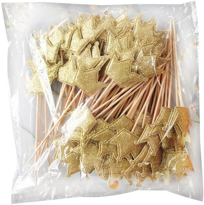 써니토퍼 왕관 미니픽, 금색, 100p