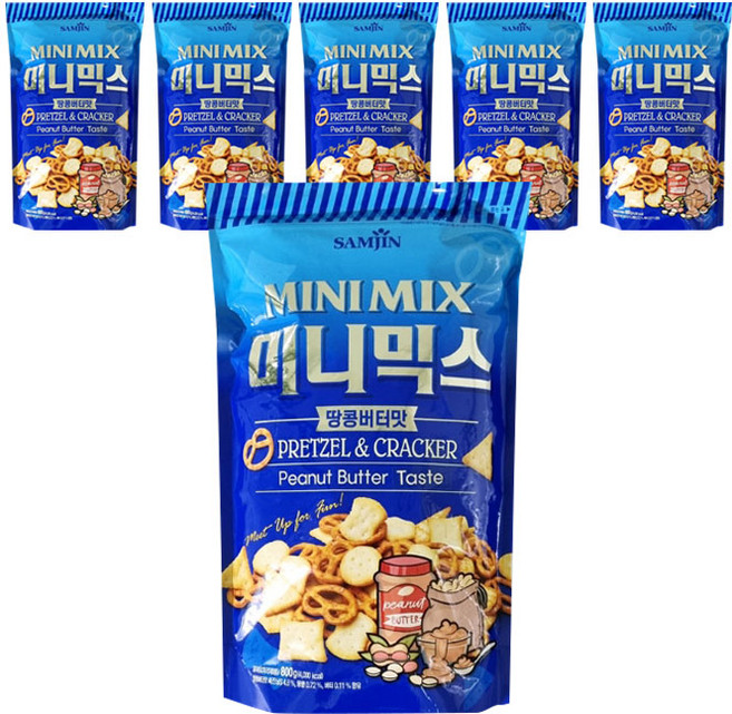 삼진 미니믹스 땅콩버터맛, 6개, 800g