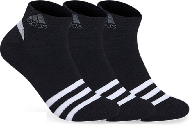아디다스 남성용 힐라인 발목양말 3켤레, 블랙, 3개