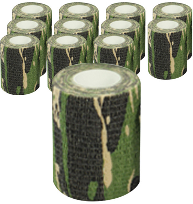 강아지 자가접착 일회용 신발 붕대 카키 밀리터리 7.5cm, 12개
