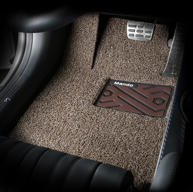HL만도 와이드 볼륨쿠션 코일카매트 컬러풀 발판 확장형, 제네시스 G80 DH 4륜 2016년 7월~2020년 3월, 브라운