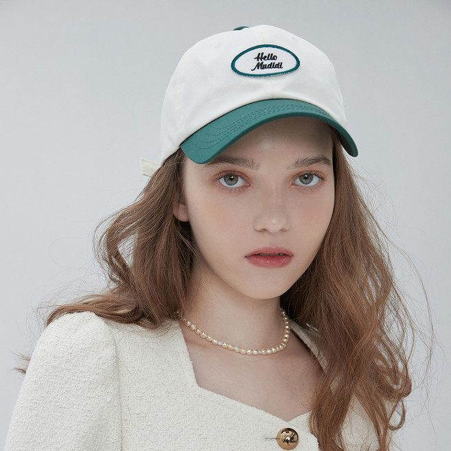 무디디 Color block ball cap 002