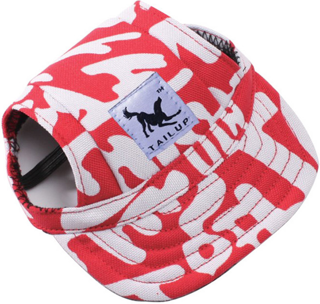 반려동물 외출 썬캡, 레드레터링, 1개