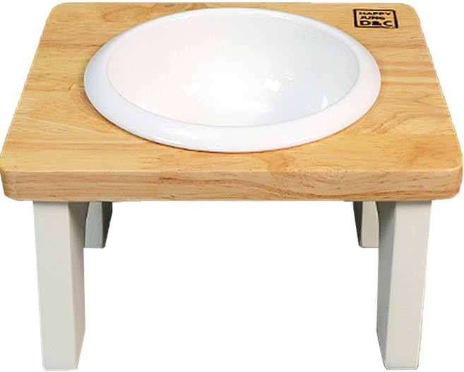 해피정코리아 반려동물 원형볼 식탁 1구, 화이트, 1개