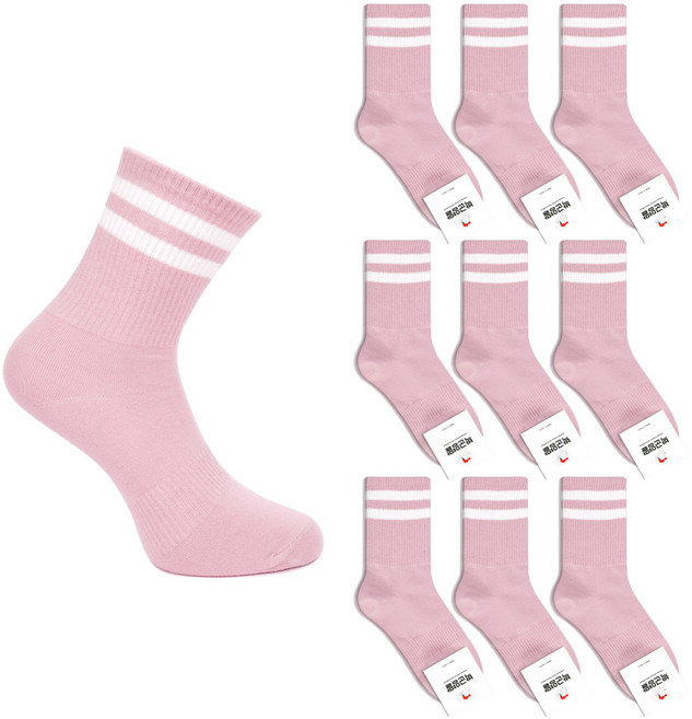 박군 여성용 파스텔밴딩 양말 10족