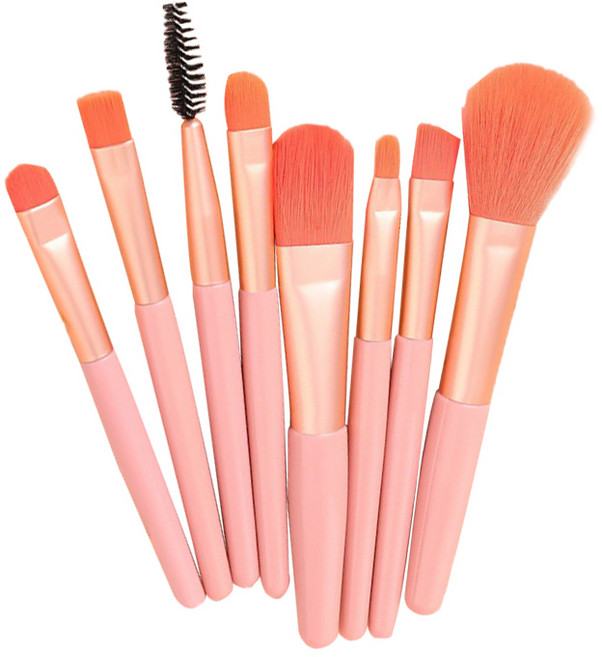 팡팡카트 4색 메이크업 브러쉬 세트, 1개, 진핑크