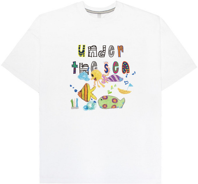 제이비패션 통기성 크레용언더더씨 오버핏 반팔 티셔츠