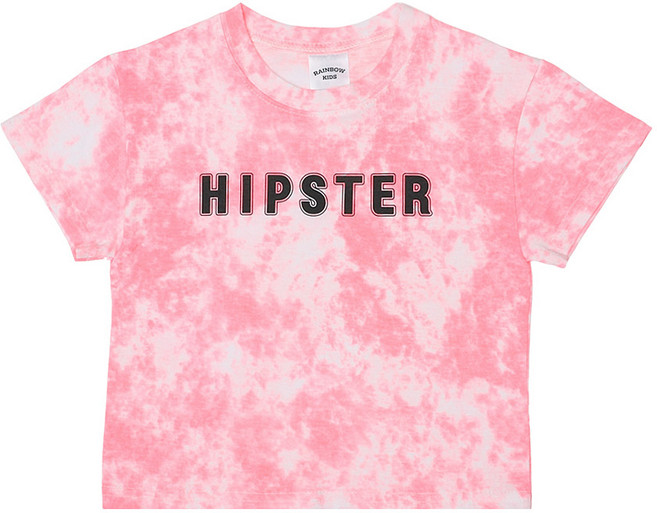 레인보우키즈 아동용 힙스터 물나염 반팔 티셔츠