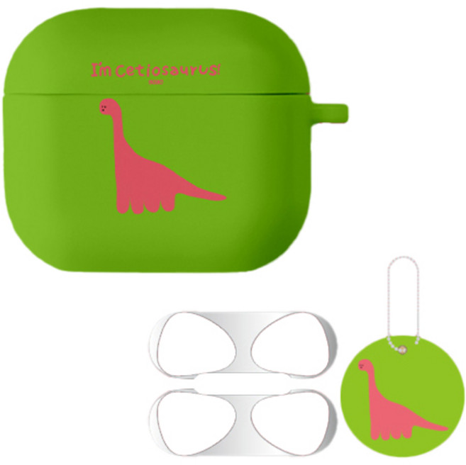 COQUAD 9C9C 雞塊 AirPods 3代 果凍保護殼, 粉紅色雞塊, 單一商品