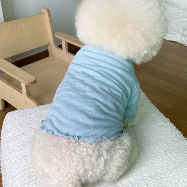 바이담수미 강아지 슈팅날라 티셔츠, 블루, 1개