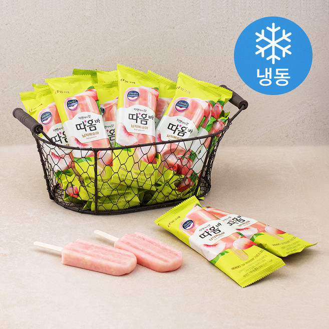 빙그레 따옴바 납작복숭아 (냉동), 75ml, 1개입, 40개