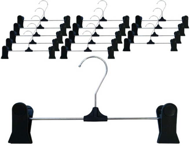 긴고리 치마바지걸이, 블랙, 15개