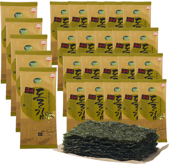 바다소리 조미김 반절 6p, 9g, 25개