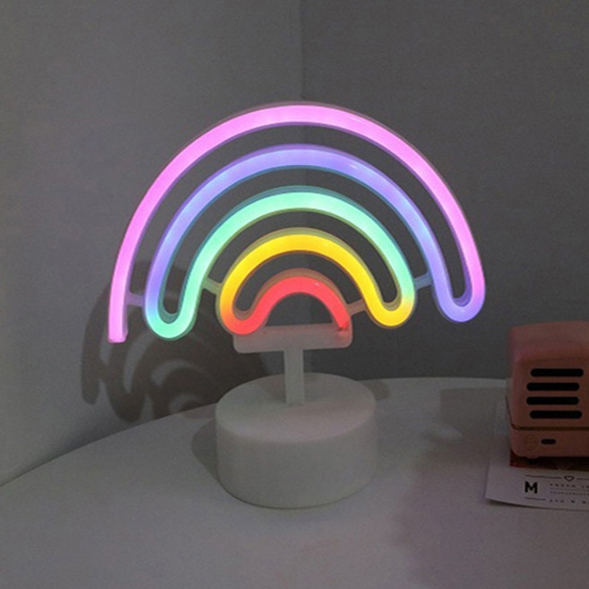 메이징초이스 led 네온사인 수유등 무지개, 혼합색상