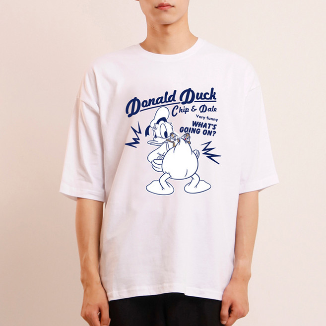 벤힛 남녀공용 디즈니 도날드덕 오버핏 반팔티셔츠 DNMKOM1005F