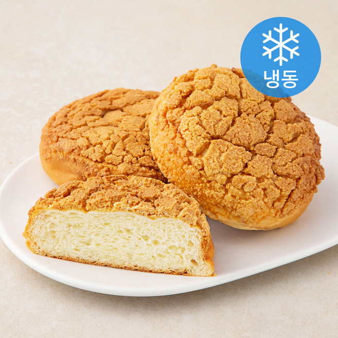 우드앤브릭 헤이즐넛 소보루빵 (냉동), 100g, 3개입, 1개