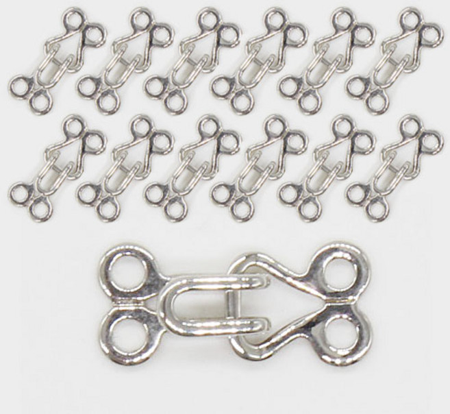 바지 치마 경첩 걸고리 후크 삼각 2호 단추, 13개, 니켈