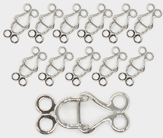 바지 치마 경첩 걸고리 후크 삼각 5호, 12개, 니켈