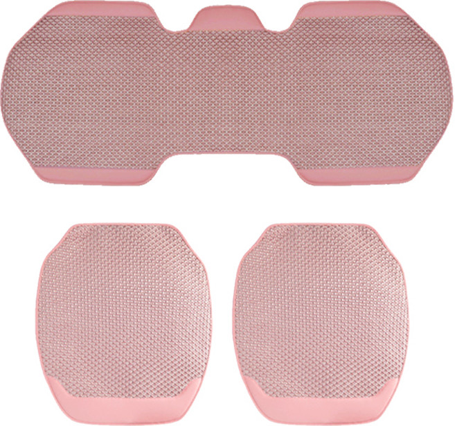 순잠 에어 쿨링 자동차 앞좌석용 1인 방석 2p + 뒷좌석 방석 세트, 핑크, 1세트