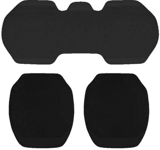 순잠 에어 쿨링 자동차 앞좌석용 1인 방석 2p + 뒷좌석 방석 세트, 블랙, 1세트