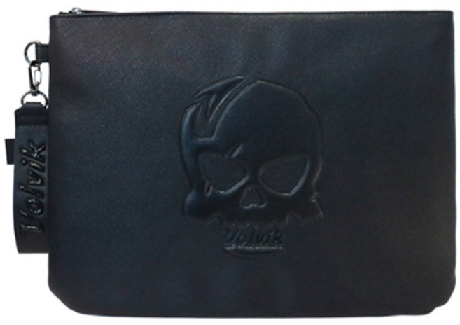 볼빅 VBBP 빅스컬 프리미엄 가죽 골프 클러치, 블랙, 1개