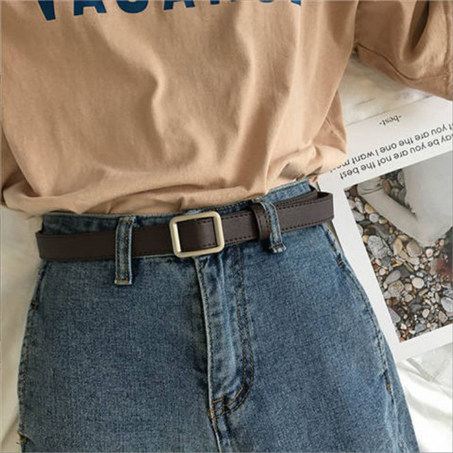 더모더니크 여성용 사각 기본형 벨트