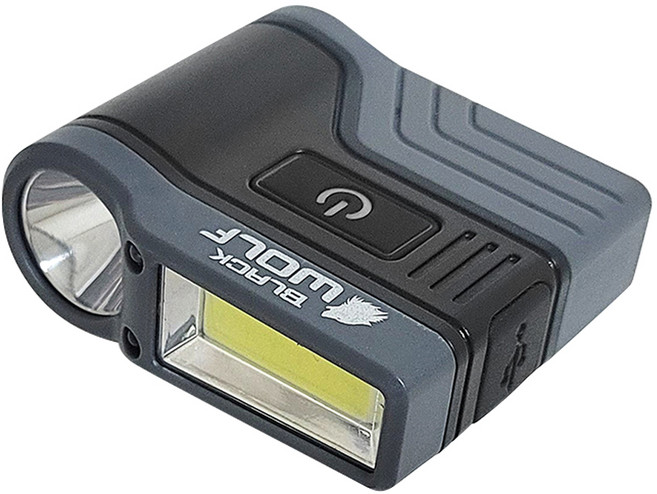 블랙울프 충전식 캡 라이트 헤드랜턴 BW-D2, 블랙, 1개