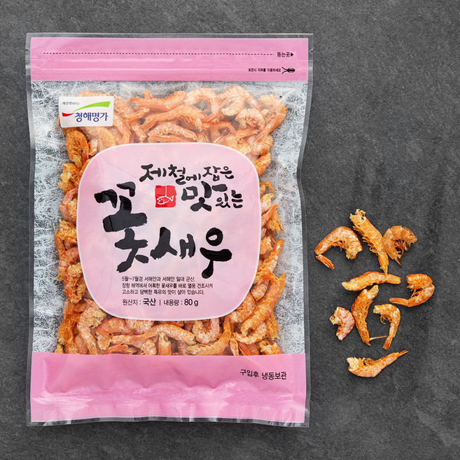 청해명가 꽃새우, 80g, 1개입, 1개