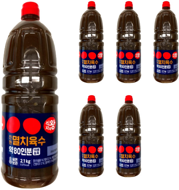 식자재왕 진한 멸치육수, 2.1kg, 6개