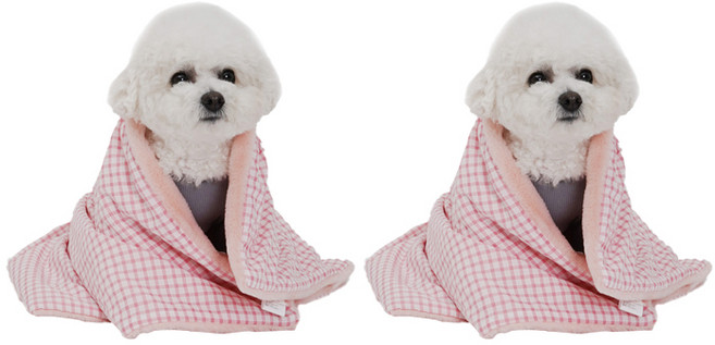 레드퍼피 반려동물 폴라리 블랭킷 담요 2p, 소프트핑크, 2개