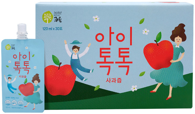 아이톡톡 사과즙 스파우트, 120ml, 30개
